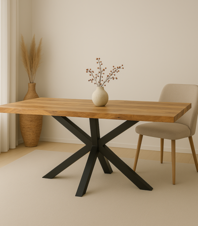 Navi Eettafel Naturel | Rechthoek | Matrixpoot