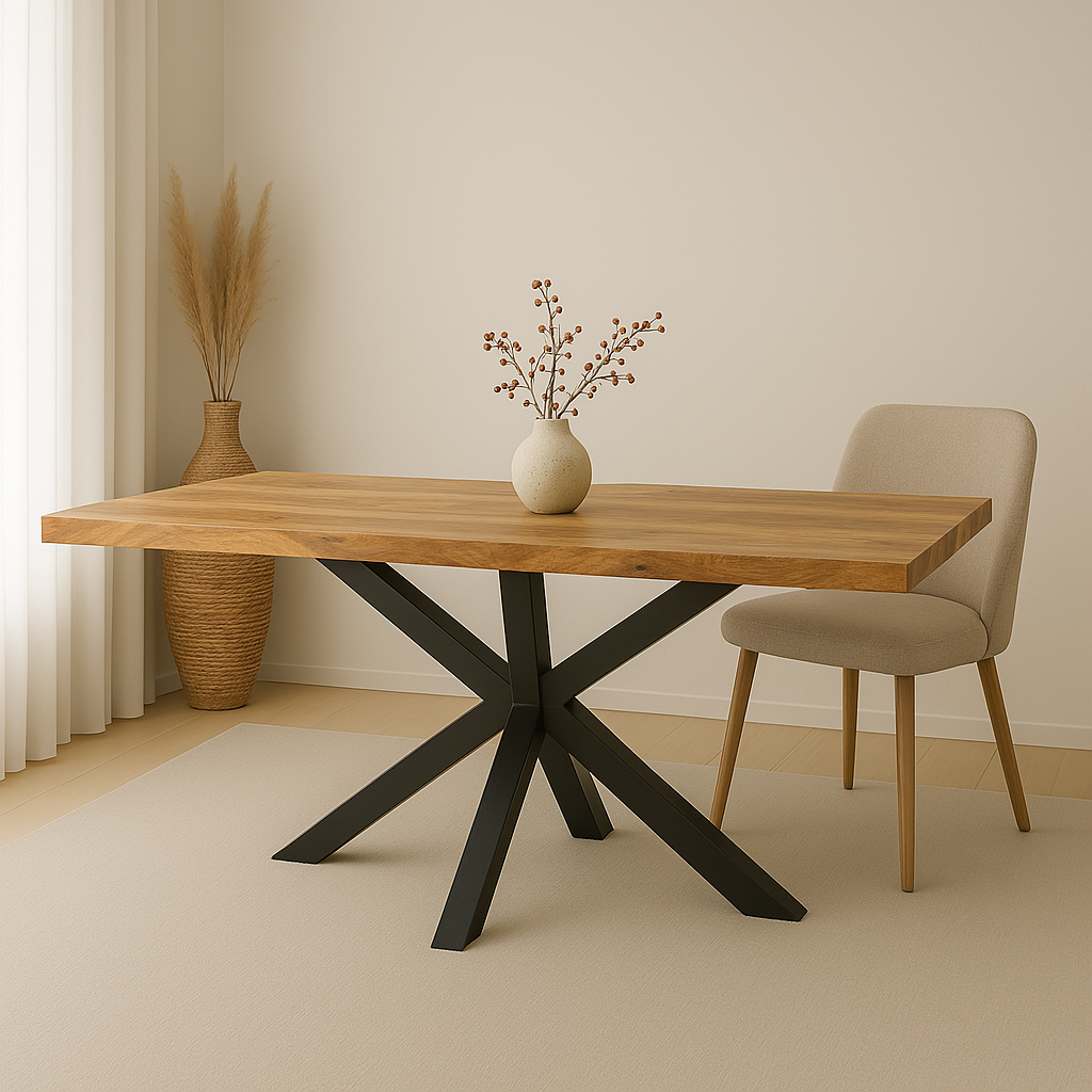 Navi Eettafel Naturel | Rechthoek | Matrixpoot